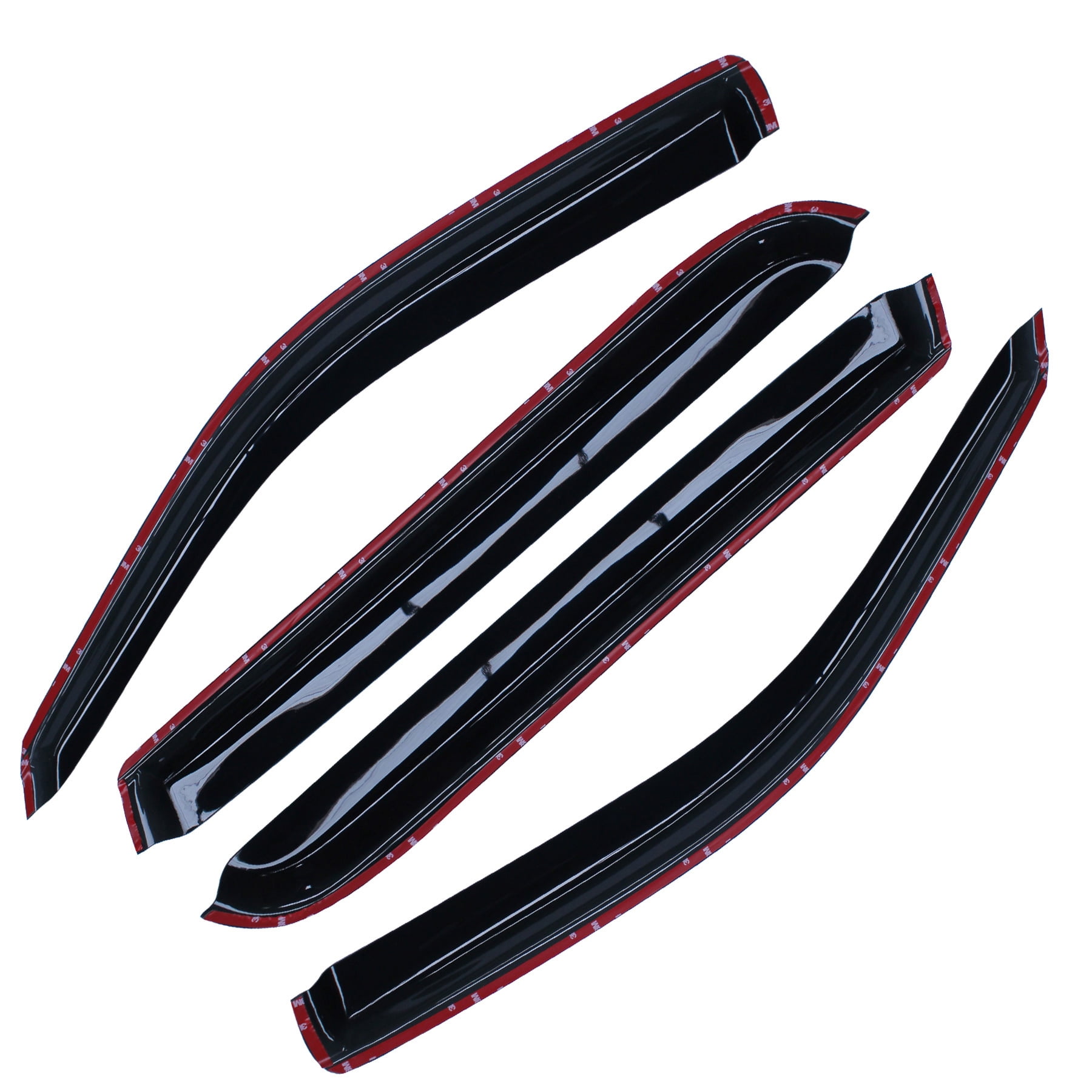 Smoke Tinted Window Vent Shade Deflectors Adhesive Tape-On Style-Window Visors Sun Vent Shade Deflectors Smoke