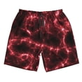 thumbnail image 4 of Bixox Men's Red Line printing Casual Classic Fit Short Summer Beach Shorts, 4 of 6