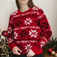 thumbnail image 2 of Zhanying Tenues pour Femmes Col Rond Chandail en Molleton de Noël Laid pour Fête de Bureau, 2 of 7