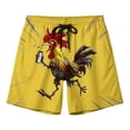 thumbnail image 6 of Funny Swim Shorts Men Quick Dry Novelty Swimming Rooster Printed Elastic Waist Board Shorts with Pockets Holiday Beach Pools Surfing Boardshorts Summer Casual Short Pants Swimwear, 6 of 7