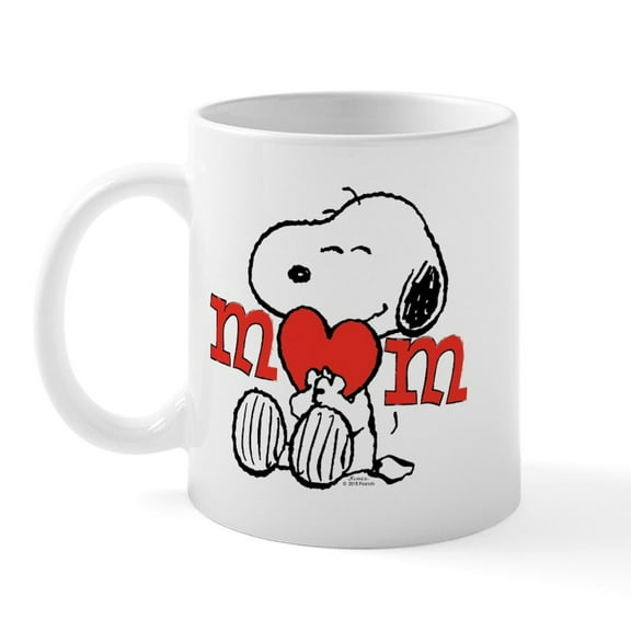 CafePress Snoopy Mom Hug Mugs 11 oz Ceramic Mug