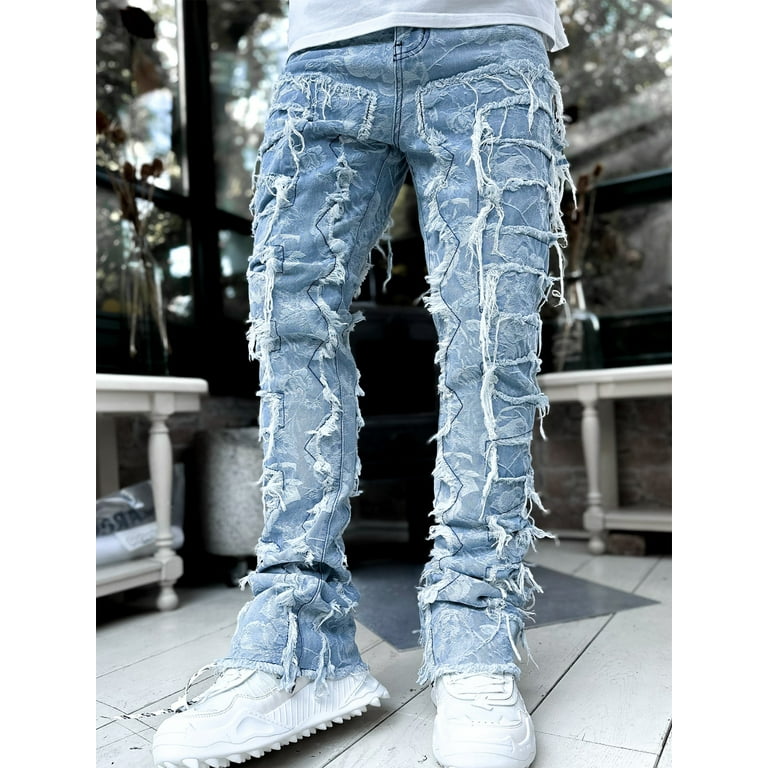 Camouflage Ripped Jeans High Waist Cargo Pant Y2K Streetwear Fashion 2023  Women Men Winter Fall Clothes Trouser Camo Denim Pants - AliExpress