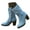 Light Blue, variant on Cowboy Boots for Women Zipper Round Toe Thick High Heel Slip-On Retro Winter Rome Boots
