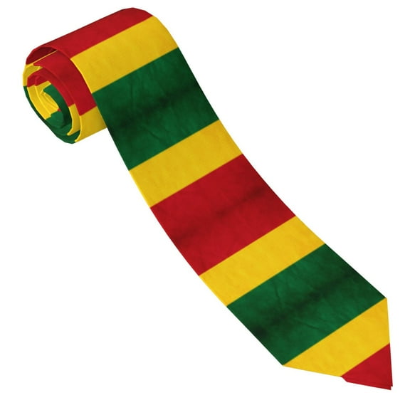 Retro Reggae Rasta Flag Tie For Men Funny Neckties Fashion Gentleman Soft Comfortable Ties