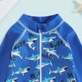 thumbnail image 4 of TOWED22 Baby Toddler Boys Zipper Rash Guard Swimsuit UPF 50+ One Piece Beach Swimwear Bathing Suits 3-36 Months Dark Blue,9-12 M, 4 of 5