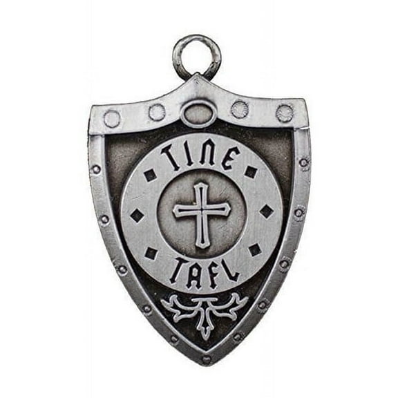 Antique Finish T.I.N.E. T.A.F.L. Necklace - Romans 8:38 by Shields of Strength