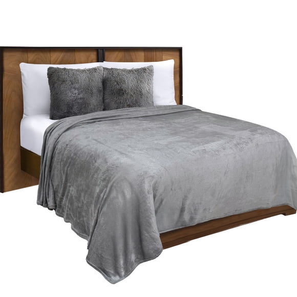 Cobertor Ligero Individual Ultrasuave Gris Térmico