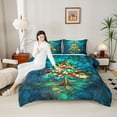 thumbnail image 4 of Homewish Bohemian Xmas Tree Bedding Comforter Set, Vintage Fashion Abstract Twin Comforter Sets, Teens Kids Boys Girls Reversible Bedding Set, Microfiber Bedroom Decor, 2-Piece, 4 of 8