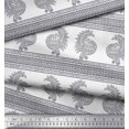 thumbnail image 3 of Soimoi Silk Fabric Peacock Block Print Sewing Fabric Yard 42 Inch Wide, 3 of 3