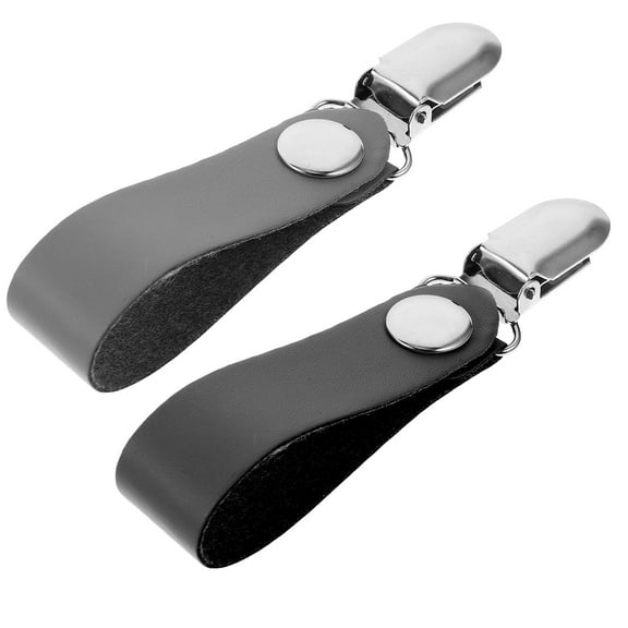 NIYANGLE 2Pcs Hat Clip for Travel Backpack Portable Black and Grey Color