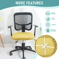 thumbnail image 4 of Velvet Office Chair Seat Covers, Stretch Office Chair Cover Washable Dining Chair Seat Covers Computer Office Chair Covers Non Slip-Black-Chair Seat Covers, 4 of 8
