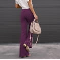 thumbnail image 6 of Womens Travel Pants Solid Color Corduroy High Waist Casual Pants With Micro Lapels Comfortable Soft Moderate Thickness Vintage Flare Bottoms 3Xl Pants For Women, 6 of 6