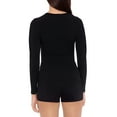 Avia Women's and Women's Plus Size Black Long Sleeve Rashguard Swimsuit