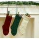 thumbnail image 2 of 3 medias navideñas de punto únicas de 18" en color burdeos, marfil, blanco y verde, 2 of 5