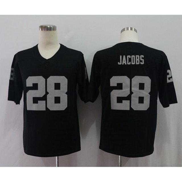 Football Uniform Raiders 28#Jacobs 4#Carr34#75# Legendary Second Generation Jersey