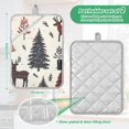 thumbnail image 6 of Yayeee Pot Holders Kitchen Heat Resistant with Pocket 7"x9.8" Cotton Oven Cooking Hot Pads, Beige Christmas Forest, 6 of 7