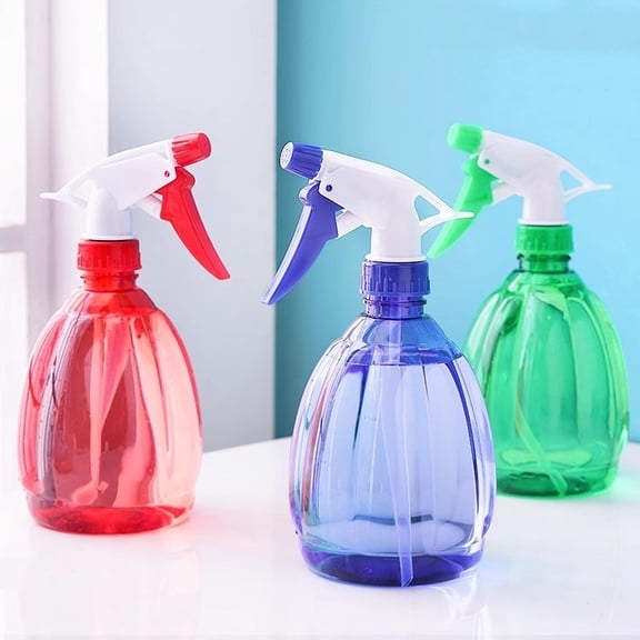 Plastic Spray Bottles 3-Pack Mist & Stream Empty Spray Bottle Refillable Container, Fine Mist Sprayer Trigger Squirt Bottle, Plastic Water Spray Bottle for Hair, Essential Oils, Plants, Cleaning, BBQ