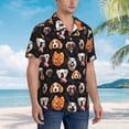thumbnail image 3 of Honeii Different Breeds Of Dogs Print Men’s Hawaiian Shirt,Classic Button-Down Short Sleeve Shirt, for Beach, Vacation, and Outdoor Activities,Small, 3 of 7