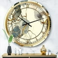thumbnail image 3 of Designart 'Gold Glam Squares VI' Glam wall clock, 3 of 3