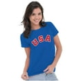 thumbnail image 5 of USA United States Patriotic 4th July Womens Fitted Plus Size Graphic Tee Brisco Brands 2X, 5 of 6