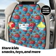 thumbnail image 5 of Fuzoiu Cute Strawberry Flower Pot Print 2 Pack Kick Mat Back Seat Protector With 3 Storage Pockets, Universal Car Seat Back Organizer For Kids Pets, Waterproof Backseat Protector For Most Car, 5 of 8