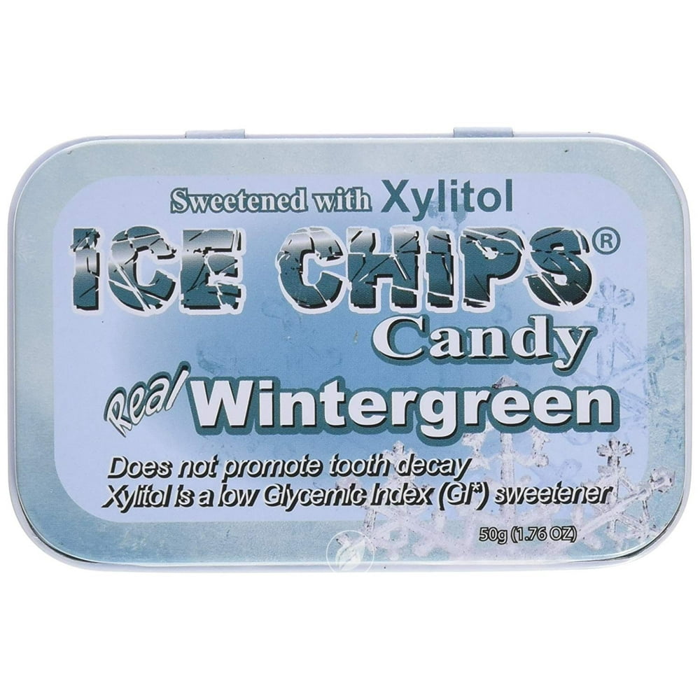 ICE CHIPS CANDY Wintergreen 1.76 OUNCE, Pack of 2