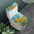 thumbnail image 2 of SEANATIVE Sunflower Toilet Lid Seat Cover and Toilet Tank Lid Cover Set of 2 Pack Toilet Cover Set for Bathroom Decorations Washable Toilet Tank Replacement Machine Wash, 2 of 7