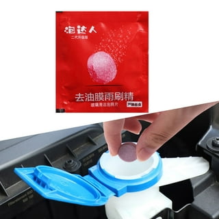 Frylr 60 Pieces Car Windshield Washer Fluid Tablets, Glass Washer Fluid Tablets, Solid Concentrated Effervescent Washer Tablets for Car/Kitchen