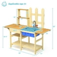 thumbnail image 2 of Costway Kid's Wooden Mud Kitchen Pretend Cook Playset Toy For Children, 2 of 10