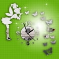 thumbnail image 4 of Dalx DIY 3D Butterflies Fairy Girl Wall Sticker Mirror Wall Clocks Office Home Decoration, 4 of 6
