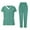 Light Blue, variant on Xfvqtps Scrubs Set for Women V-Neck Stretch Scrub Top and Elastic Waist Pants with Multi Pockets Anti Wrinkle Soft Nursing Uniform Set Clinic Carer Tunic Uniform Set Mint Green