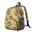 thumbnail image 2 of Sunflower and Hydrangea Cream Pattern Backpack for School, Cute School Bag with Adjustable Shoulder Straps and Padded Back, 13.8"x11.4"x6", 2 of 5