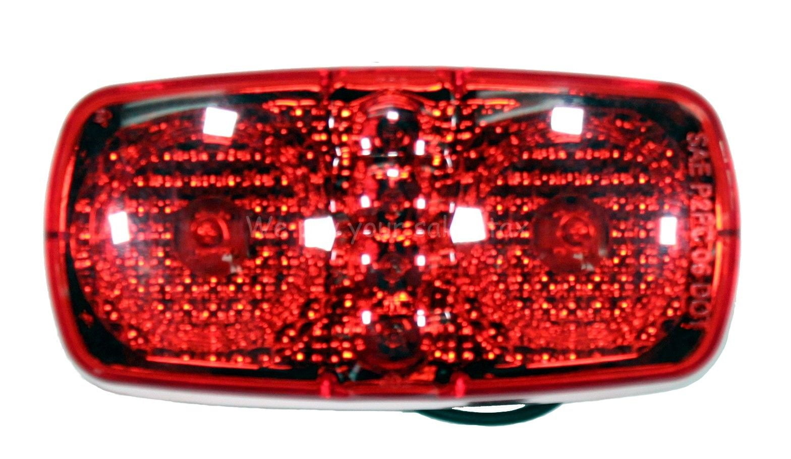 1 Red 4" LED Duo Clearance Fender Side Marker with Reflex Truck Trailer