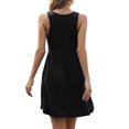 thumbnail image 7 of Aiyino Women's Dresses Plus Size 2XL Sleeveless Summer Casual Sundress Short Vest Dress Black, 7 of 7