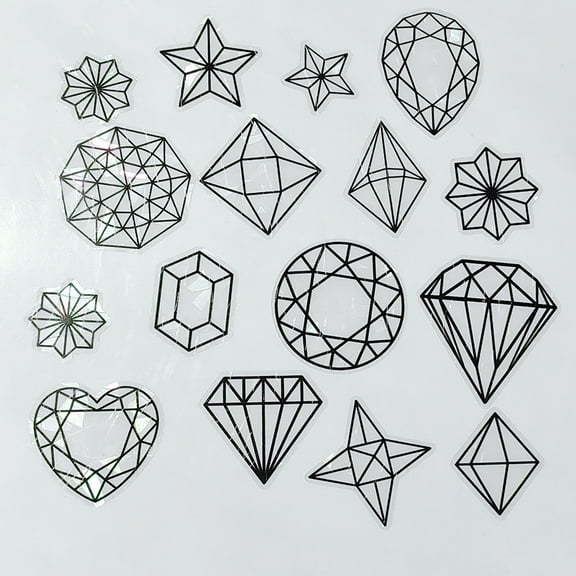 JoyMoreHome Window Clings for Glass Windows, 16 pcs Anti Collision Window Decals for Bird Strikes from Window Collisions,Reusable Rainbow Window Stickers, No Cutting & Glue Required