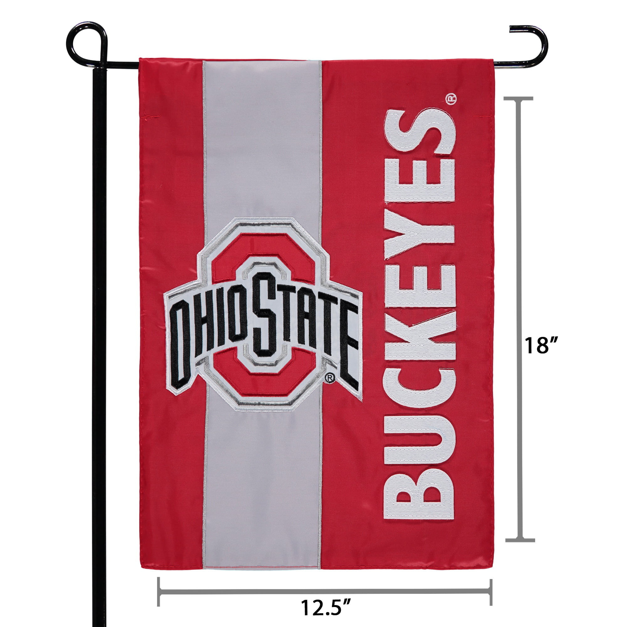 OHIO STATE BUCKEYES ~ 2-Sided Official NCAA 12.5 x 18 Garden Flag Banner ~ New! 