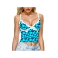 thumbnail image 2 of Yuemengxuan Women Lace Patchwork Camisole Sleeveless Deep V Neck Floral Butterfly Cami Tops, 2 of 3