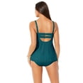 thumbnail image 2 of Swimsuits for All Faux Flyaway Crochet Underwire Tankini Set, 2 of 6