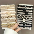 thumbnail image 3 of 5/10/20pcs Simple Style Hair Tie Set Braided Hair Rope Heart Decor Scrunchies Elastic Ponytail Holder Hair Accessories For Women, 3 of 10