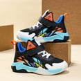 thumbnail image 5 of Children's Fashion Basketball Shoes for Kids Boys Breathable Slip On Sneakers Comfortable Non Slip Running Shoes Black Size 7 Big Kids, 5 of 5