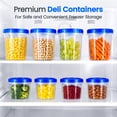 thumbnail image 6 of RFAQK 48 PCS Freezer Storage Containers with Twist Top Lids-(32OZ & 16OZ) 24 Plastic Deli Containers with 24 Screw Lids-Soup Freezer Containers with Lids-Meal Prep Reusable Box for Lunch and Gym, 6 of 8