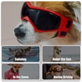 thumbnail image 2 of Dog Goggles Protective Sunglasses Adjustable Pet Glasses for Small Medium Dogs, 2 of 7