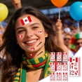 thumbnail image 2 of Deeceymbur 10 Pack Waterproof Removable Flag Temporary Tattoos Face Stickers for International Teams Fan Gear Party Supplies Multicolor Sports Celebration Decals, 2 of 6