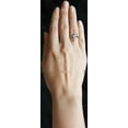 thumbnail image 4 of Dreamofdazzles Jewels 3.00 Ctw Pear Cut Sapphire & White Diamond Wedding Anniversary Band Ring 14K White Gold Plated 925 Sterling Silver 925 Sterling Silver -5, 4 of 4