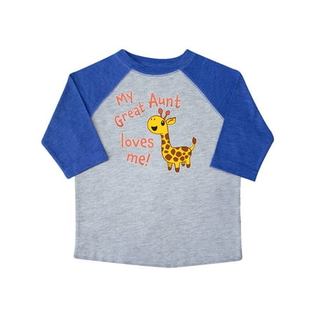 

Inktastic My Great Aunt Loves me- cute giraffe Gift Toddler Boy or Toddler Girl T-Shirt