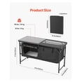 thumbnail image 6 of Camping Kitchen Table, Folding Portable Cook Station, 3 Adjustable Heights, Aluminum Lightweight, Outdoor BBQ Prep Table with Organizer & Carry Handle, 6 of 6