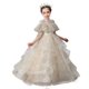 thumbnail image 4 of Vestido de pasarela para niños, vestido de princesa anfitriona, vestido de niña de las flores, boda, niña, cumpleaños de niña, hilo hinchado, 4 of 5