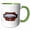 Green/White, variant on 3drose, a Fishing Trophy of a Coho Salmon Mounted on a Mahogany Plaque, 11oz Two-tone Yellow Mug