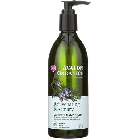 - Avalon Organics Glycerin Hand Soap, Rejuvenating Rosemary, 12 Oz