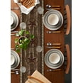 thumbnail image 5 of Hokiten Table Runners 48 Inches Long Dress Scarves, Texas Star Brown Farmhouse Kitchen/Dining Table Runner, Short Coffee Tablerunners, Farmhouse Vintage Wood Grain 13x48 Inch, 5 of 7